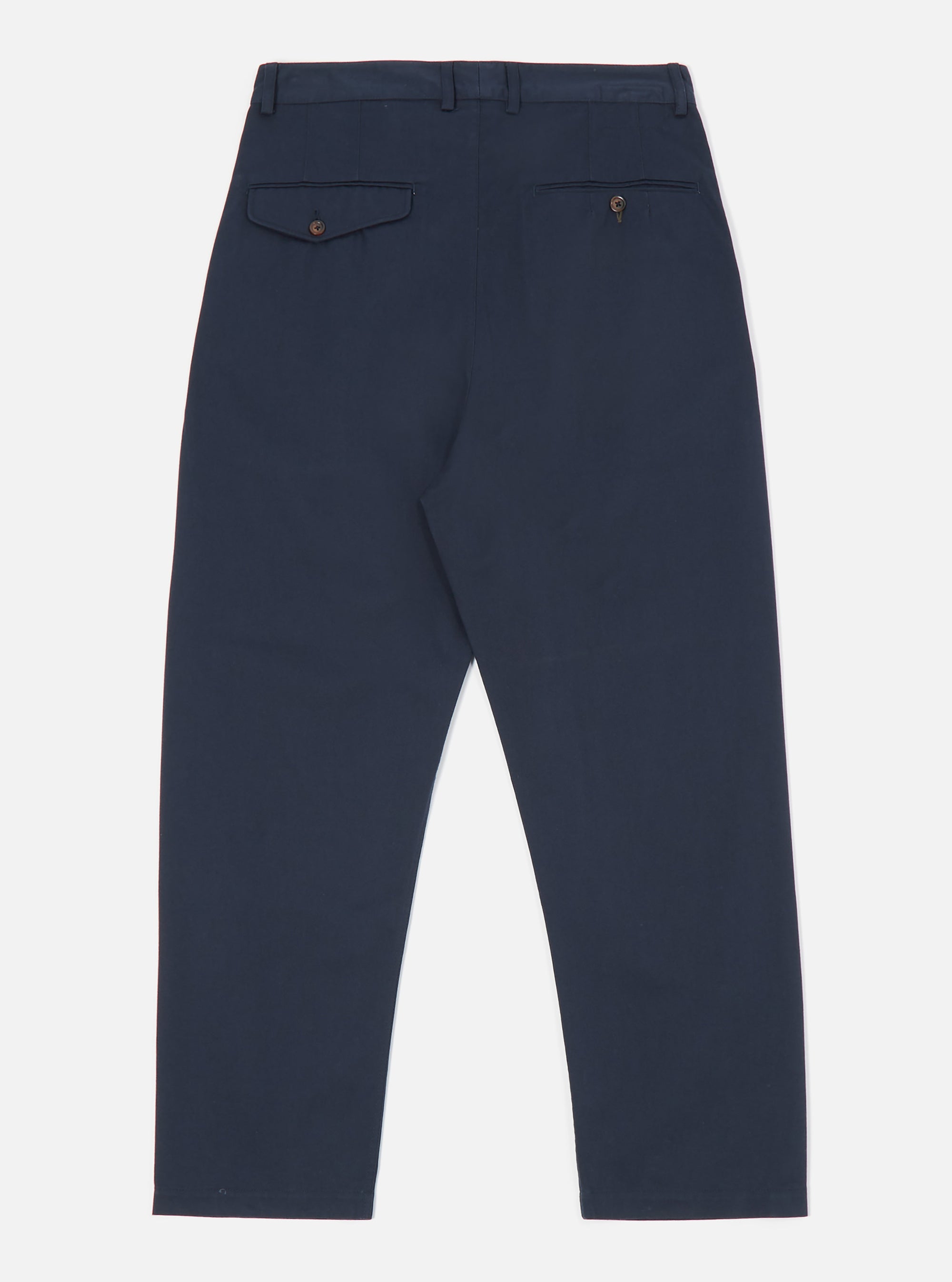 Navy Twill Double Pleat Pant