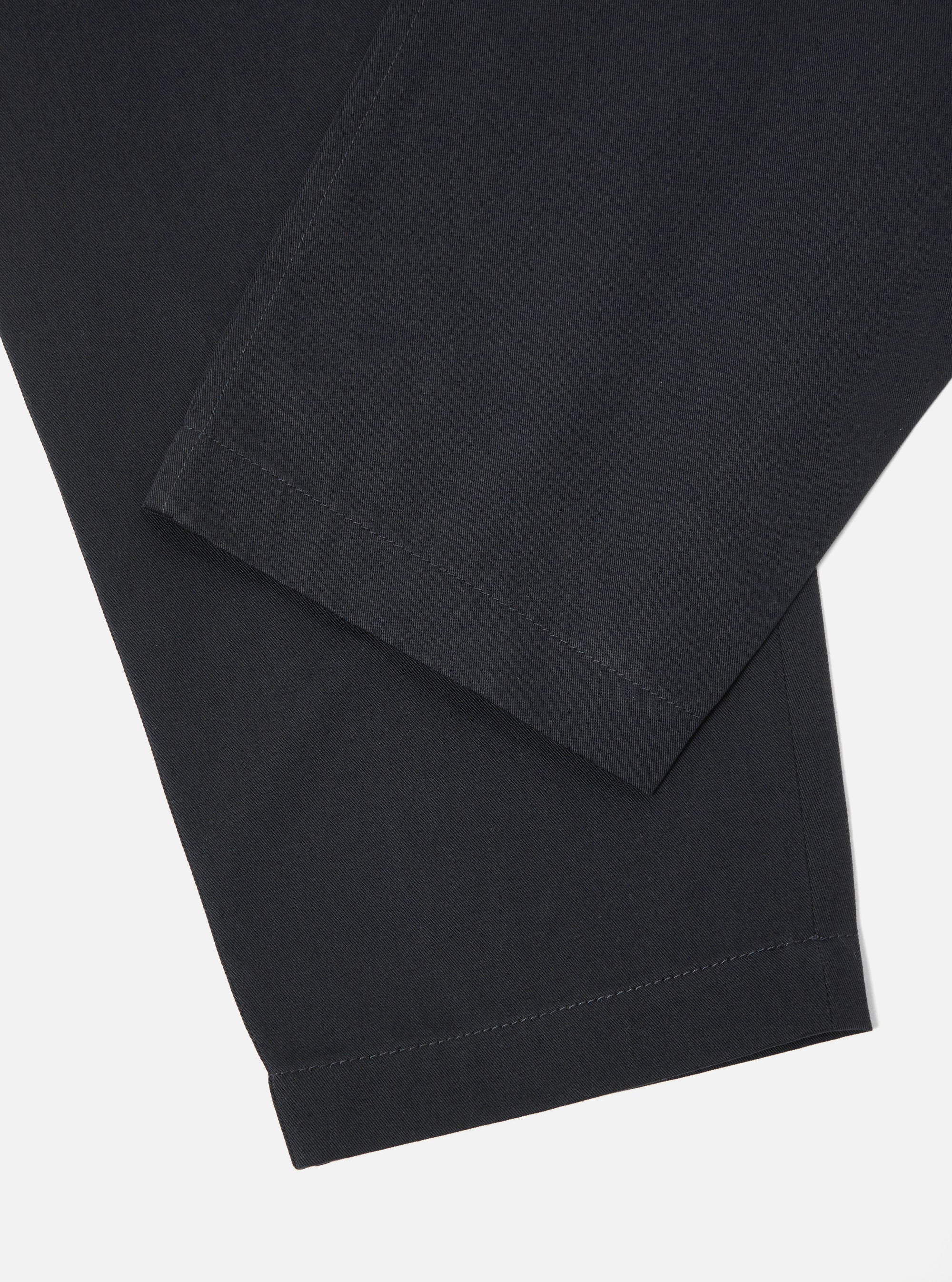 Black Twill Pleated Track Pant