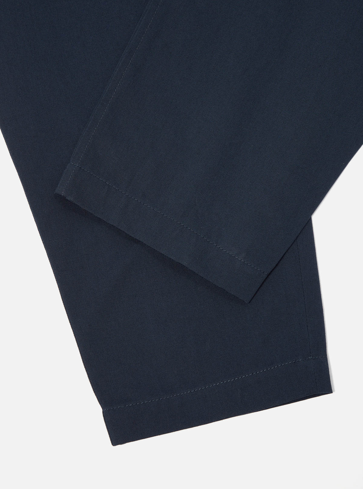 Navy Twill Pleated Track Pant
