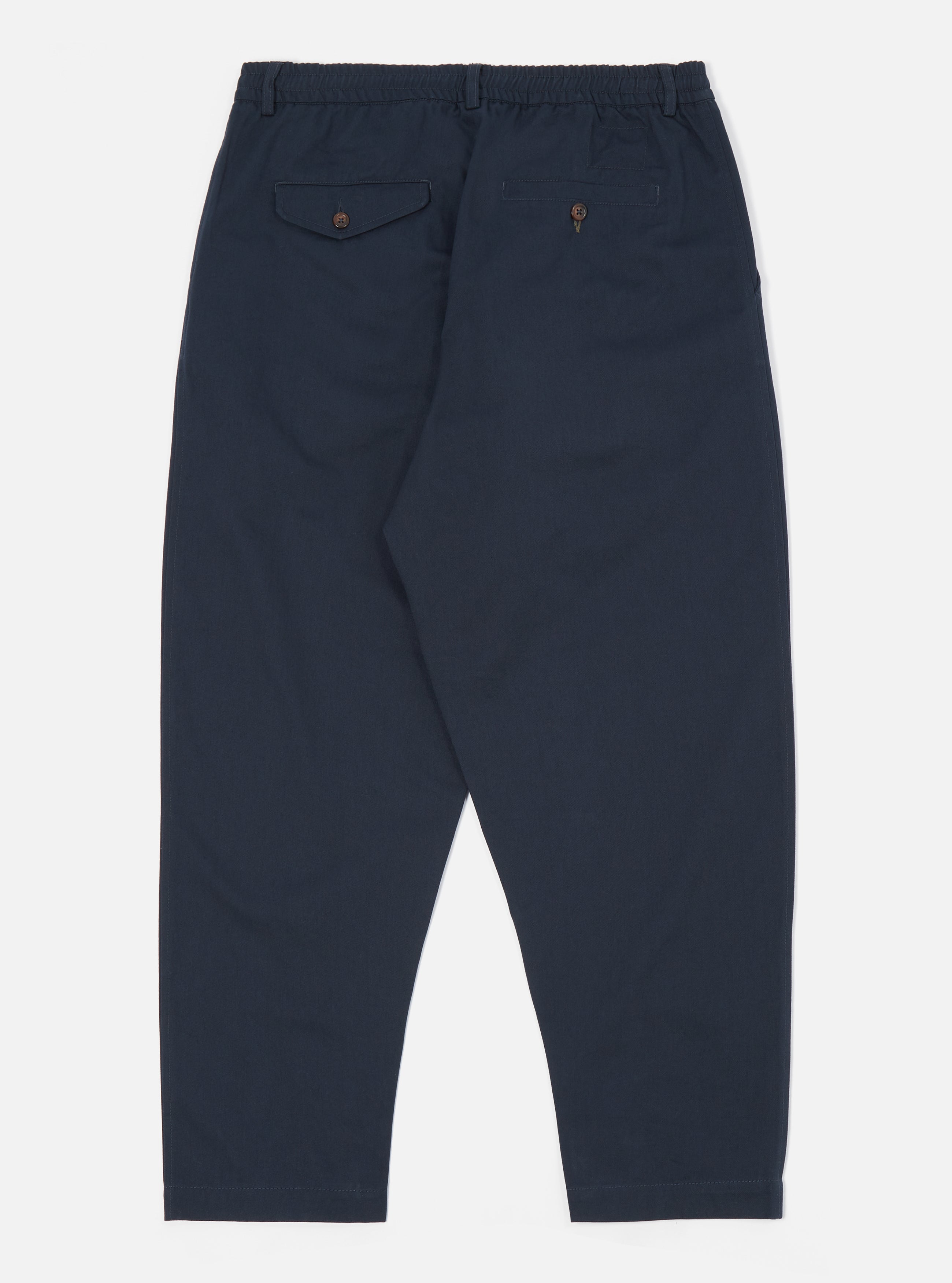 Navy Twill Pleated Track Pant – Universal Works