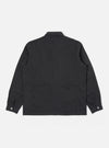 Back view of the Black Twill MW Fatigue Jacket on a white background. The jacket is a dark color and appears to be made of twill material.