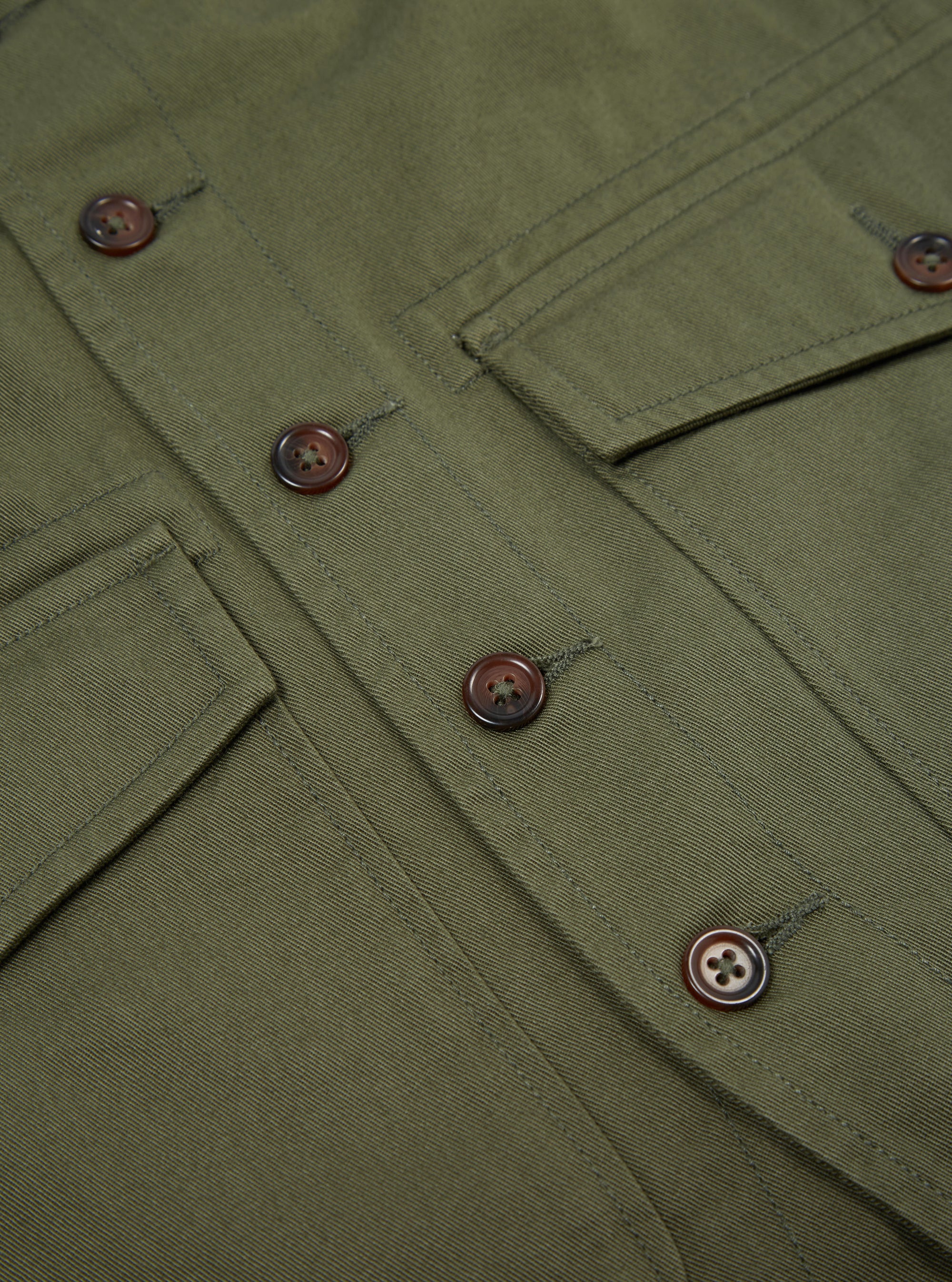 Light Olive Twill Field Waistcoat