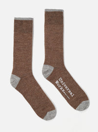 Brown Alpaca Wool Alpaca Sock