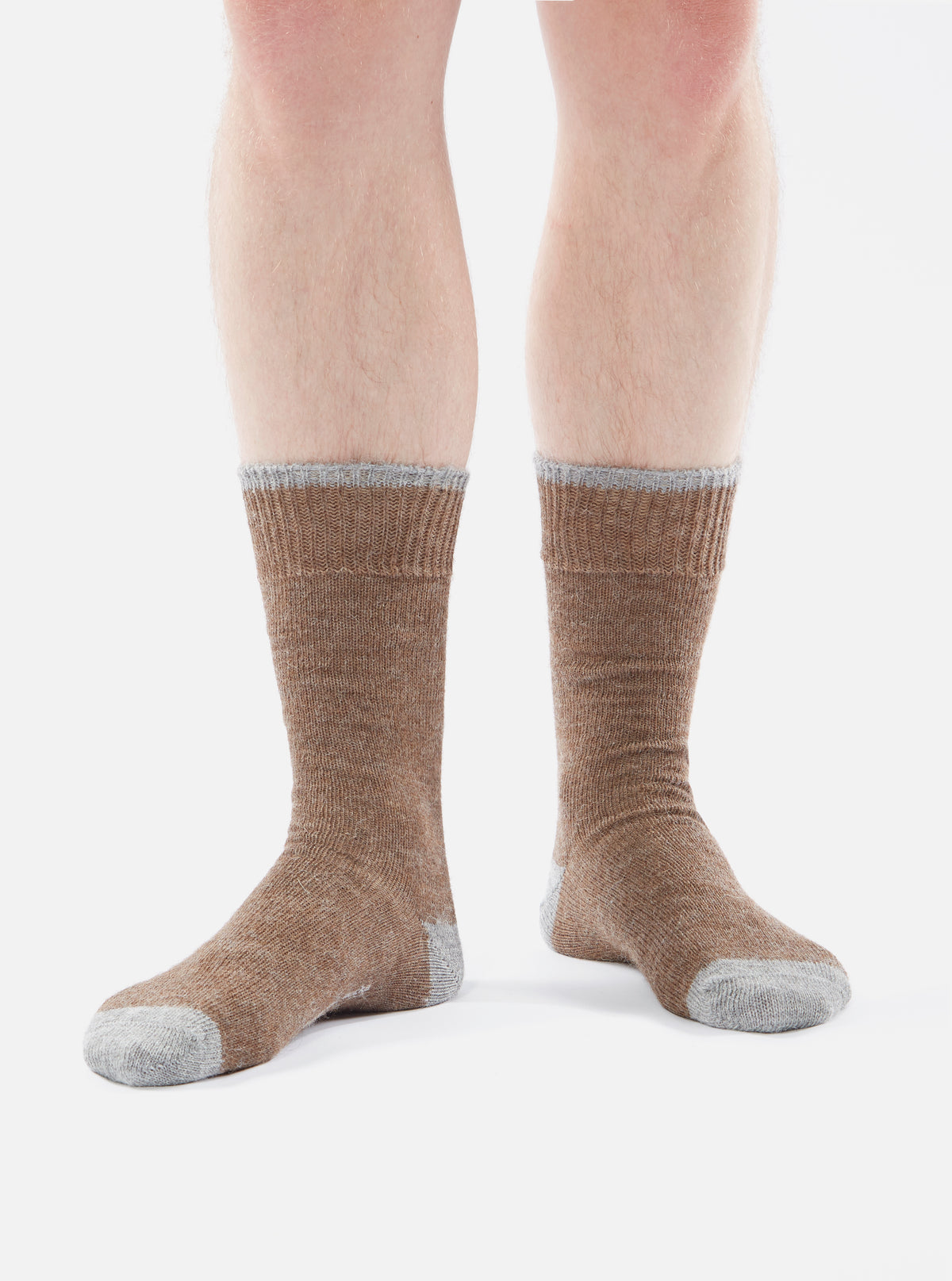 Brown Alpaca Wool Alpaca Sock