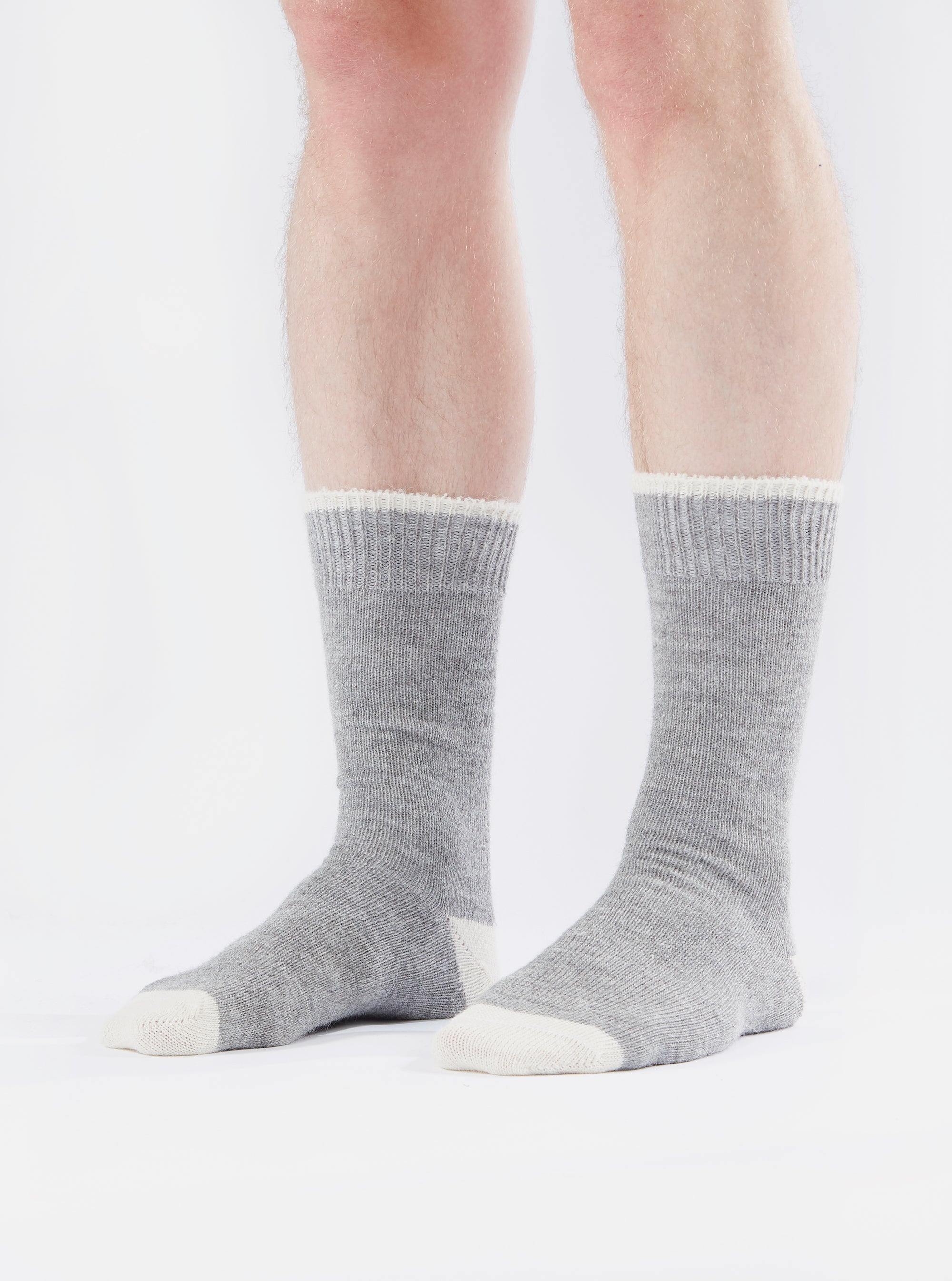 Grey Marl Alpaca Wool Alpaca Sock