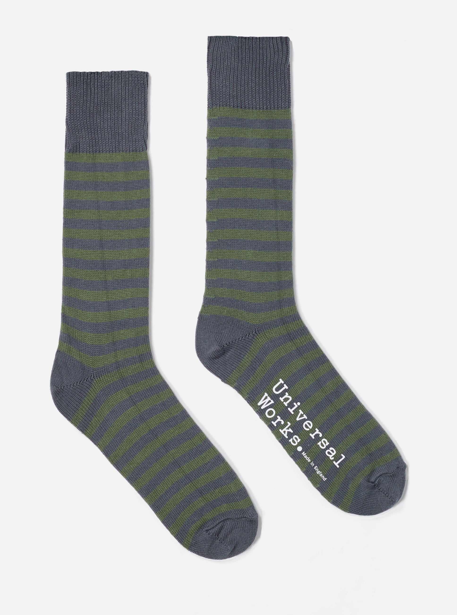 Grey Cotton Stripe Sock