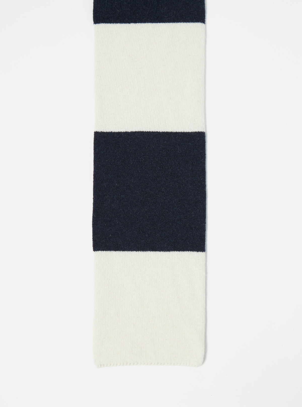 Navy/Ecru Soft Wool Deluxe Football Scarf