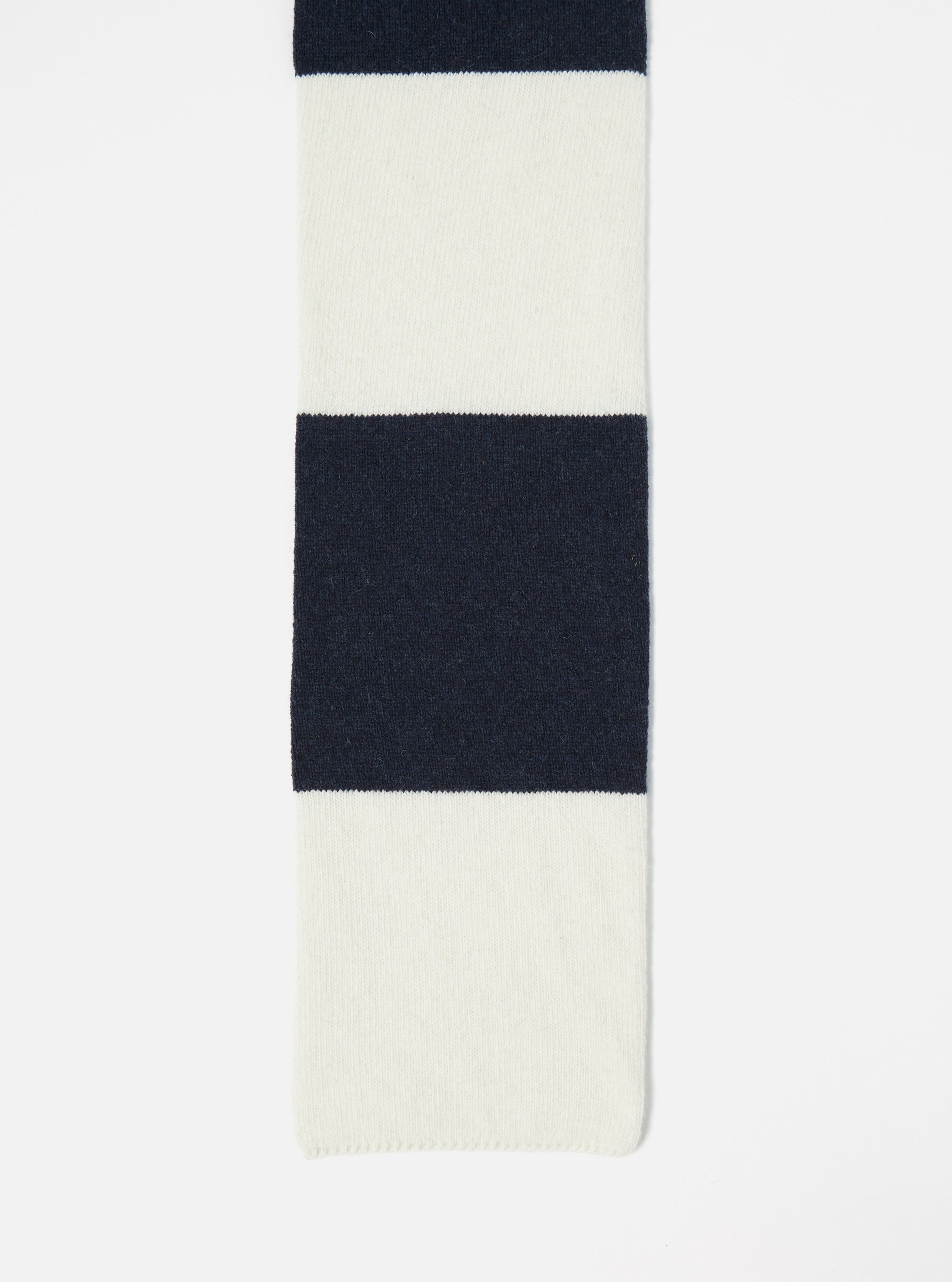 Navy/Ecru Soft Wool Deluxe Football Scarf
