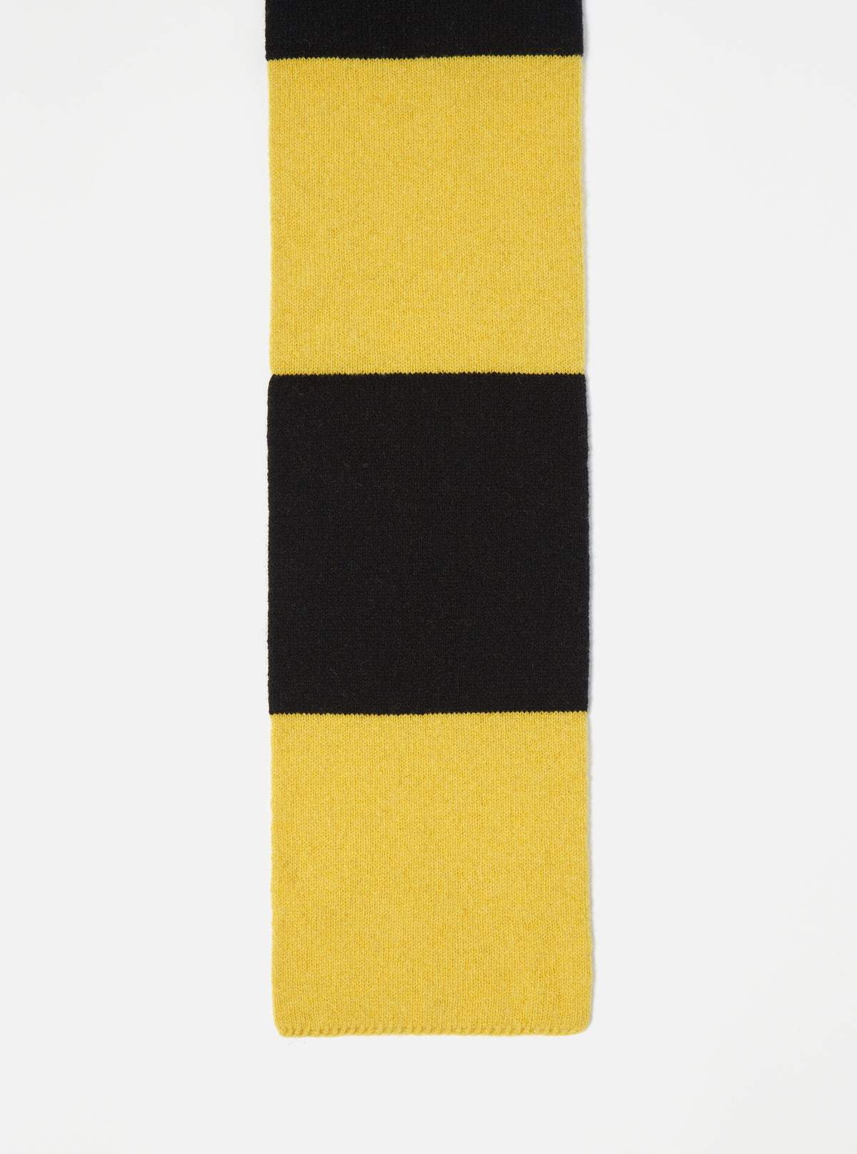 Black/Yellow Soft Wool Deluxe Football Scarf