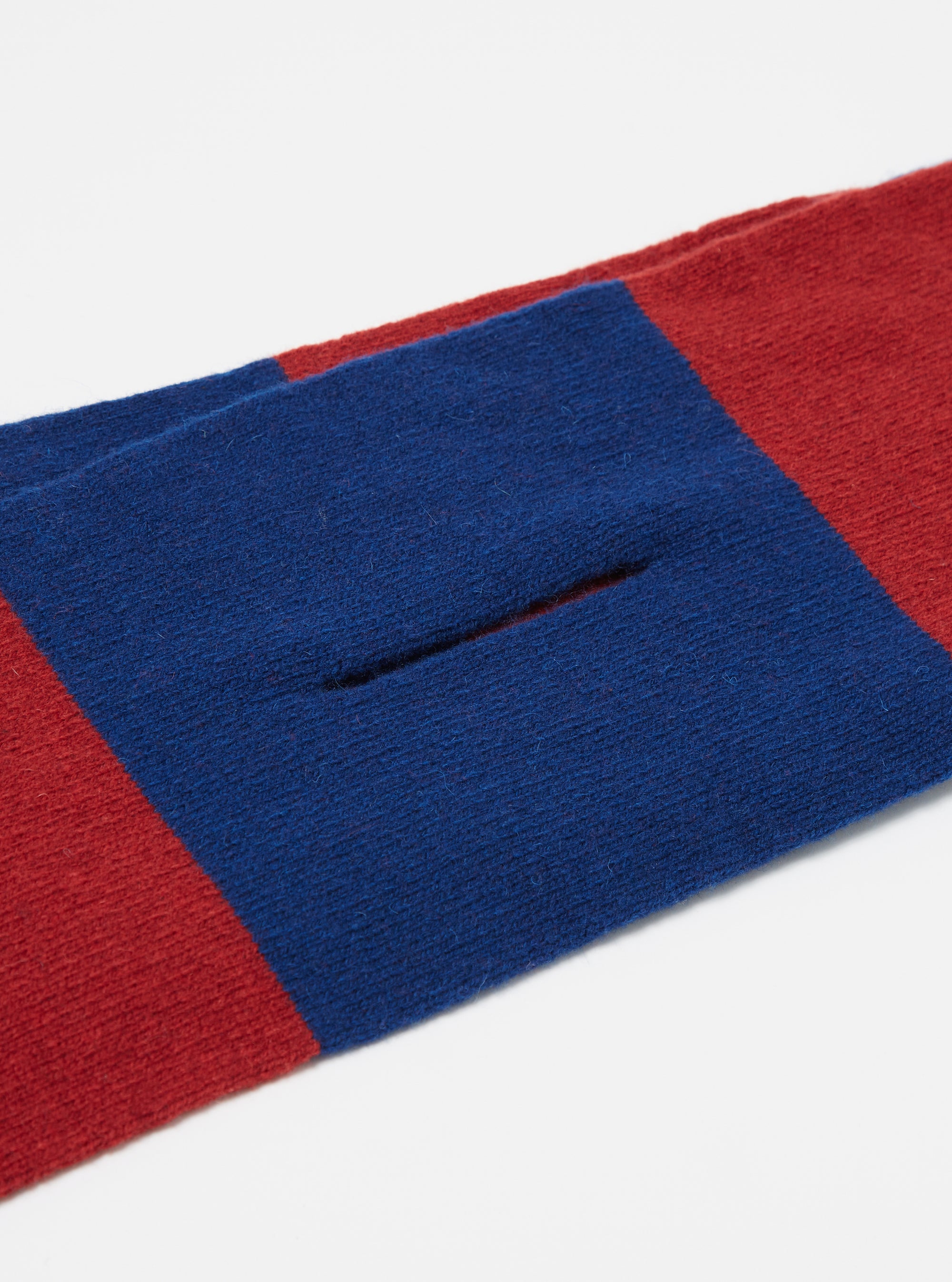 Red/Blue Soft Wool Deluxe Football Scarf