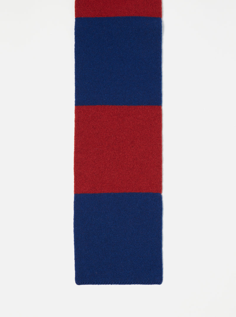 Red/Blue Soft Wool Deluxe Football Scarf
