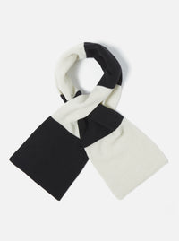 Ecru/Black Soft Wool Deluxe Football Scarf