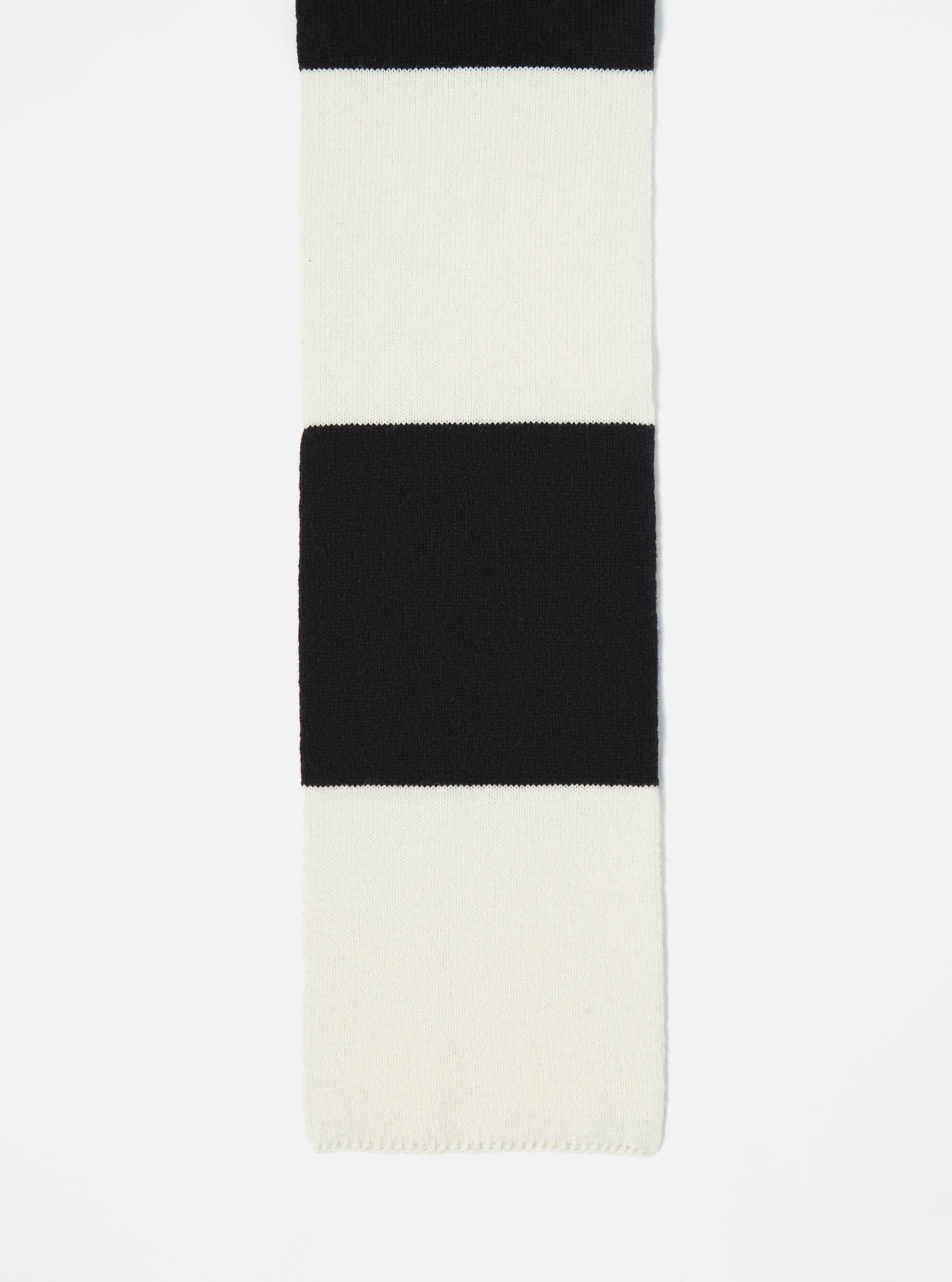 Ecru/Black Soft Wool Deluxe Football Scarf – Universal Works