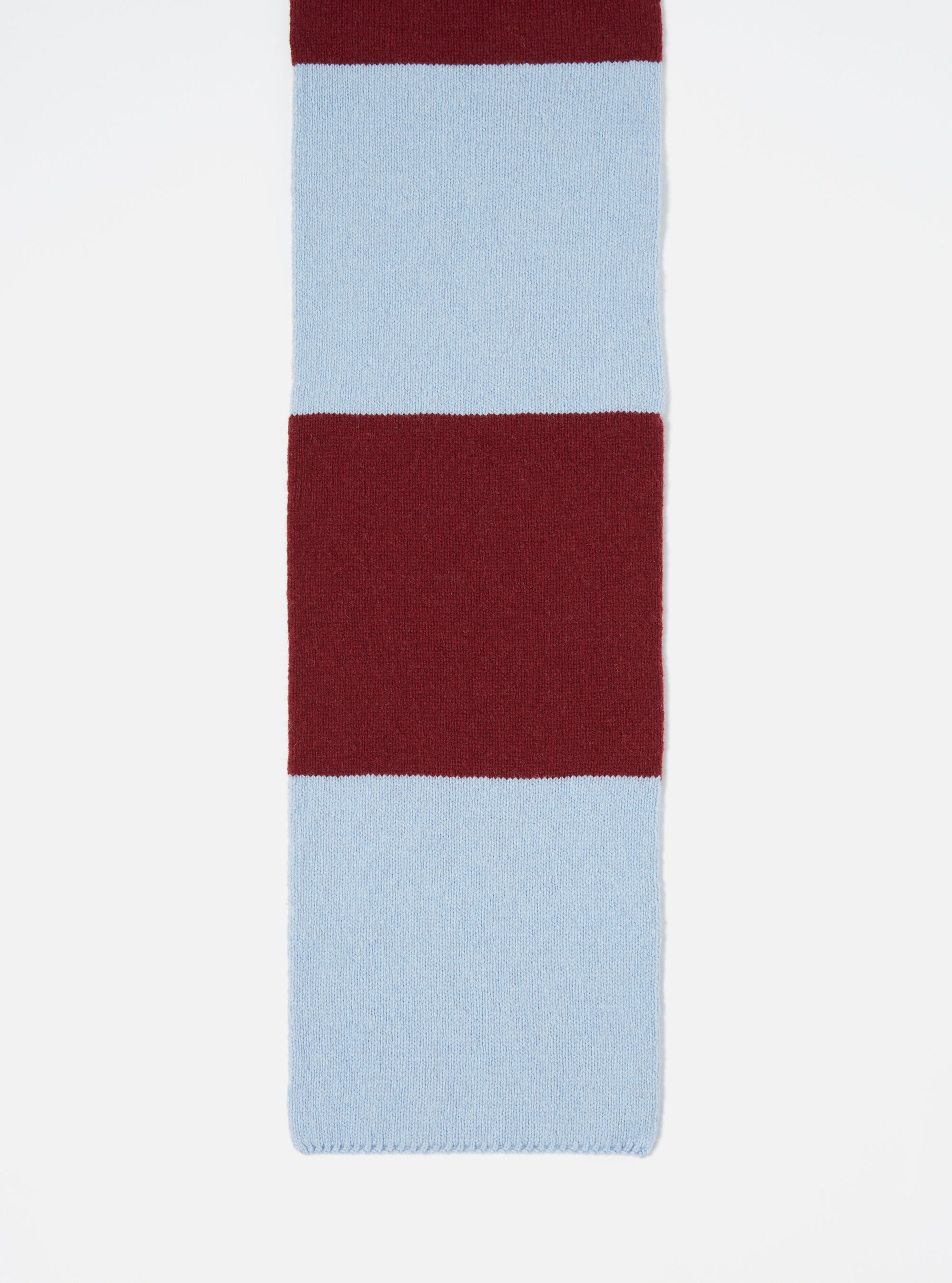 Sky/Claret Soft Wool Deluxe Football Scarf