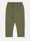 The Light Olive Twill Hi Water Trouser laid flat on a white background. The trousers are a light olive green color and appear to be made of twill material.