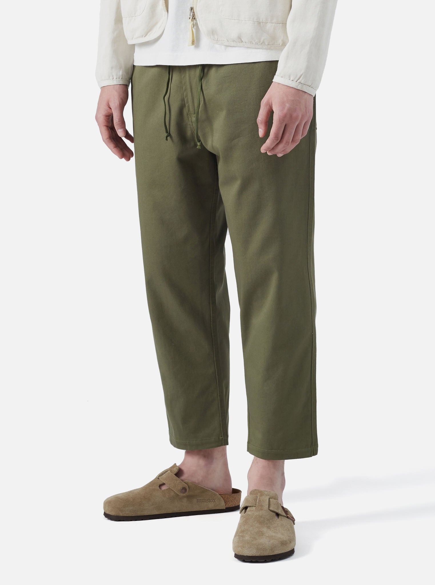 Men's Light Green Twill Hi Water Cropped Leg Trouser – Universal Works