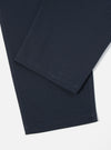 Close-up of the Navy Twill Hi Water Trouser on a white background. The dark blue twill fabric shows the texture and stitching details.