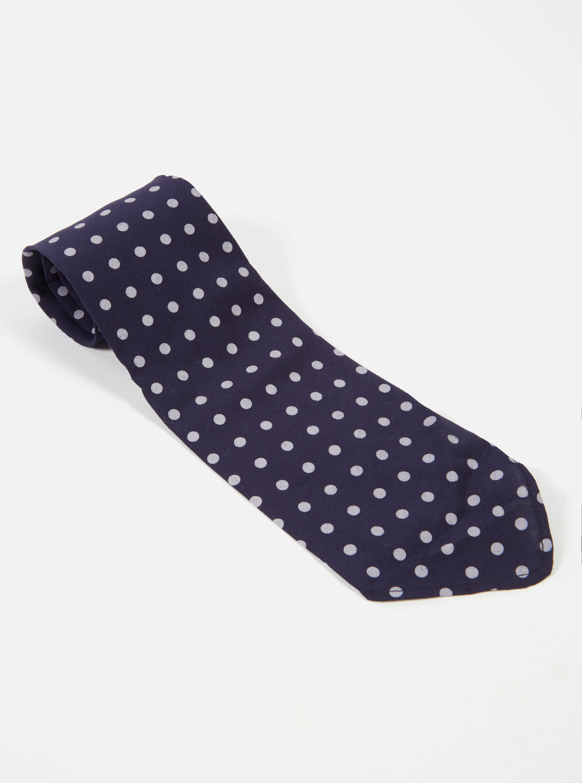 Navy Dot Print Tie
