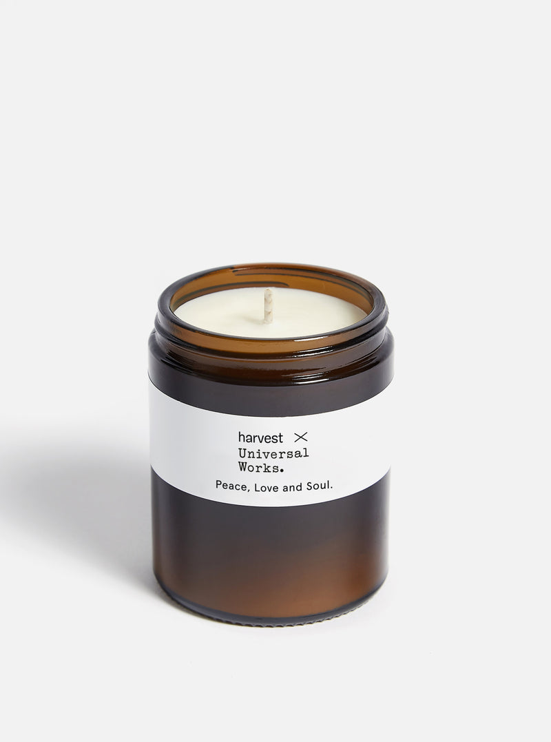 harvest for Universal Works 'Peace, Love & Soul' Incense candle - 6oz.