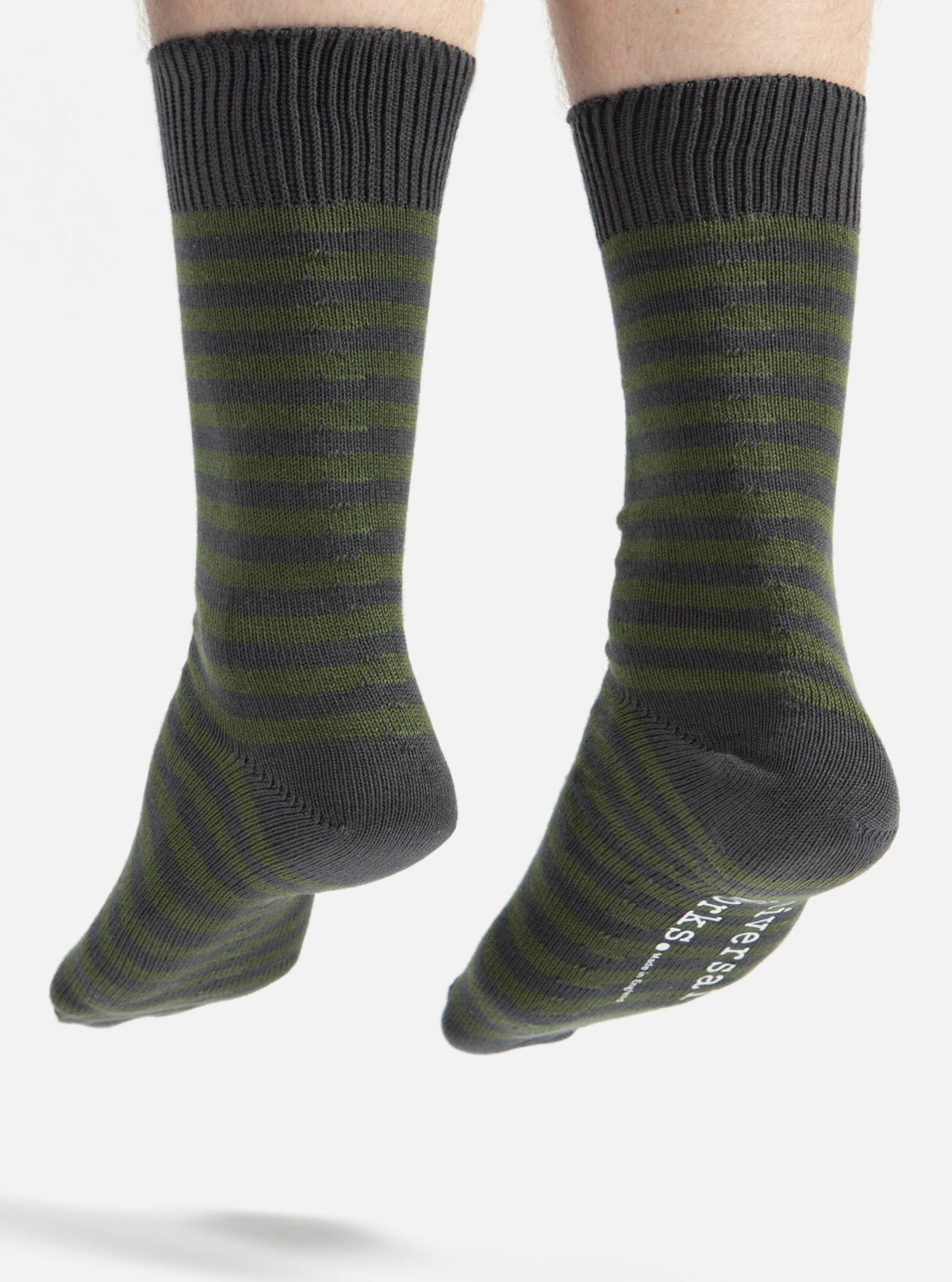 Grey Cotton Stripe Sock