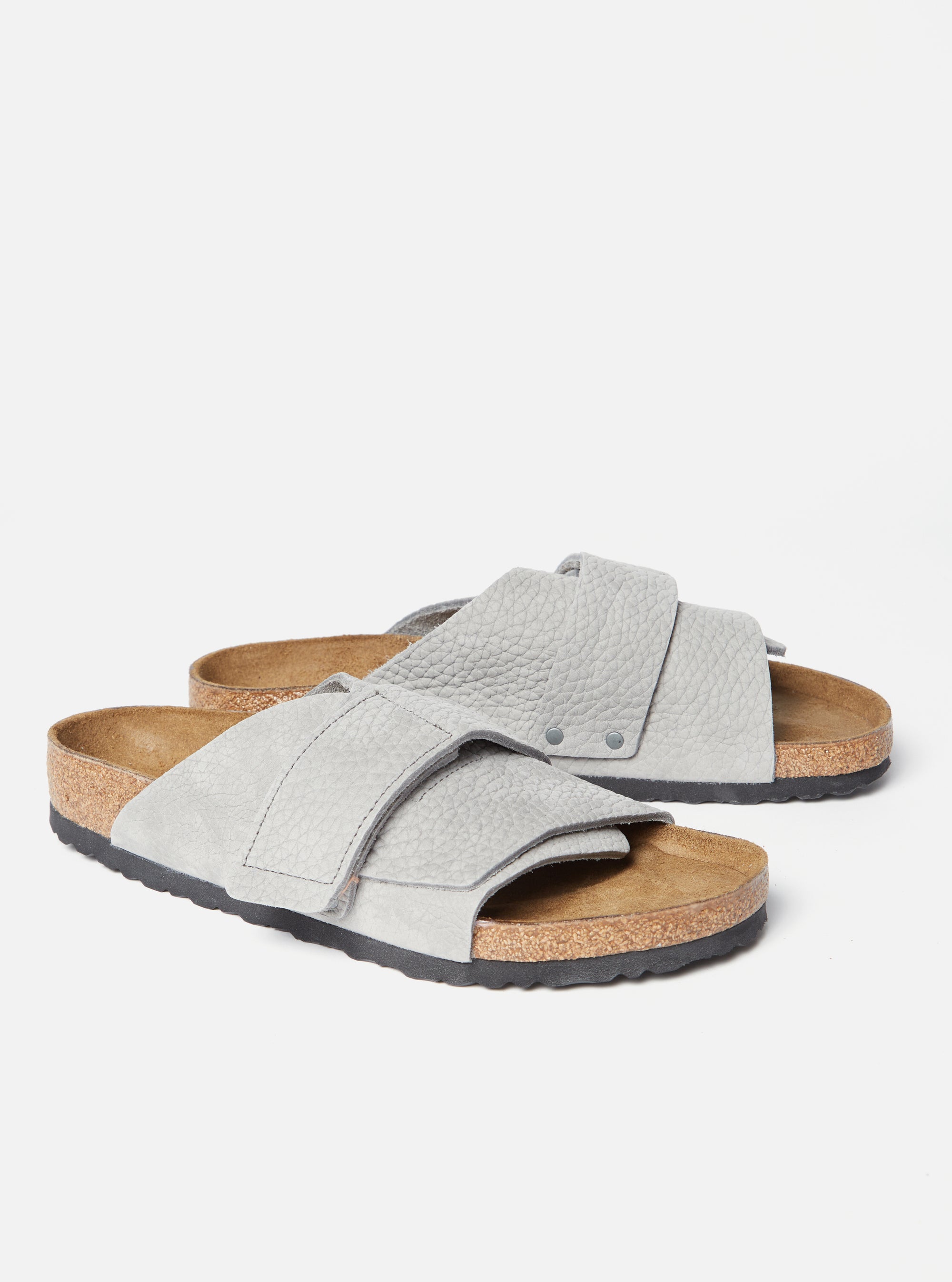 Whale Grey Nubuck Leather Birkenstock Kyoto