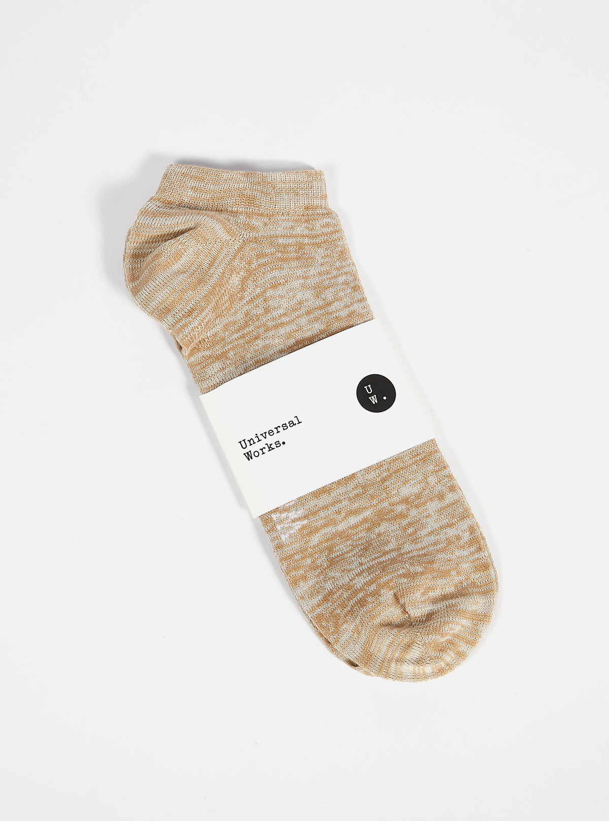 Dark Sand Slub Knit Ankle Slub Sock