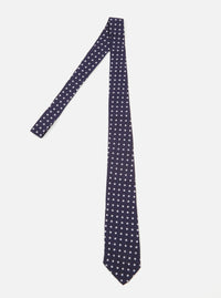Navy Dot Print Tie