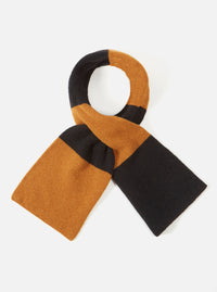 Black/Gold Soft Wool Deluxe Football Scarf